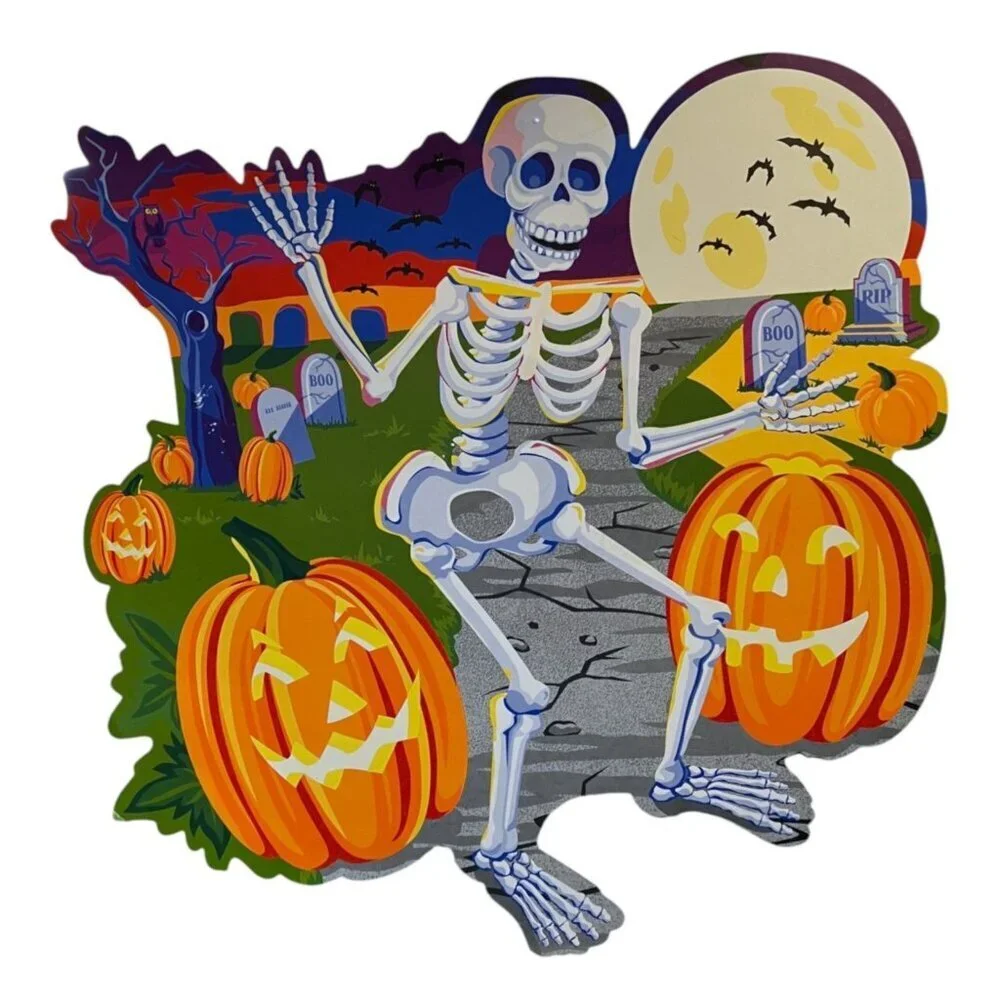 VTG Beistle and Amscan Halloween Die Cut & Honeycomb Lot of 4 Double Sided
